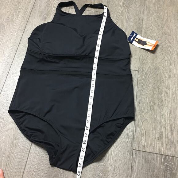 Lands' End Women's Dark Black One Piece Swimsuit size XXL NWT - Picture 7 of 10